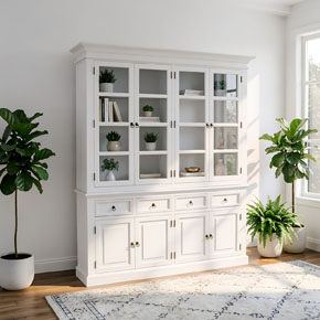 white furniture,white buffet